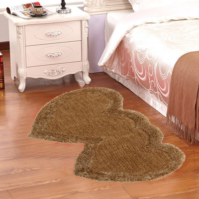 KALYAN GLOBAL Brown Polyester Area Rug(2 ft,  X 4 ft, Abstract)