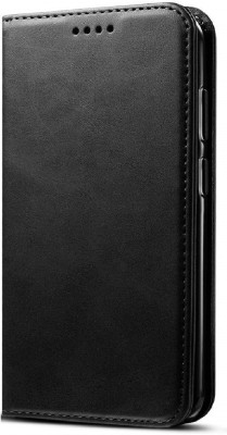 realtech Flip Cover for Apple iPhone XS Max(Black, Magnetic Case, Pack of: 1)