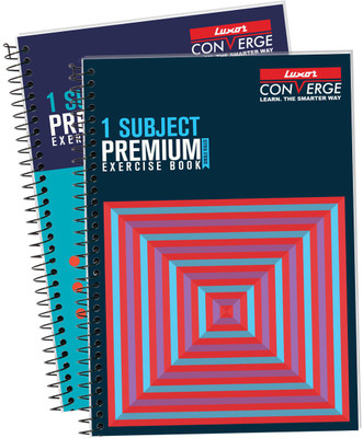 LUXOR Premium Exercise Notebook Regular Notebook Ruled 160 Pages(Assorted, Pack of 2)