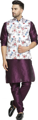 B BEN Men Kurta Pyjama Ethnic Jacket Set