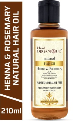 khadi ORGANIQUE Henna Rosemary Hair Oil No Miniral Oil &Paraffin For Hair growth oil Hair Oil(210 ml)