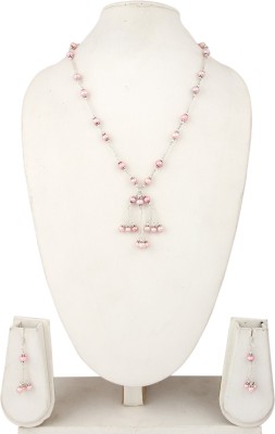 Pearlz Ocean Alloy Gold-plated White, Pink Jewellery Set(Pack of 1)