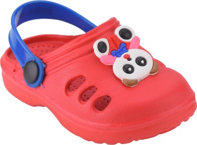 Miss & Chief Boys & Girls Sling Back Clogs(Red , 4-5 Year)