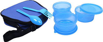KUBER INDUSTRIES Insulated Tiffin Lunch Box 3 Compartment 3 Containers Lunch Box(300 ml)