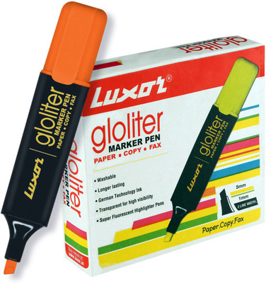 LUXOR Orange Highlighter(Set of 10, Orange)