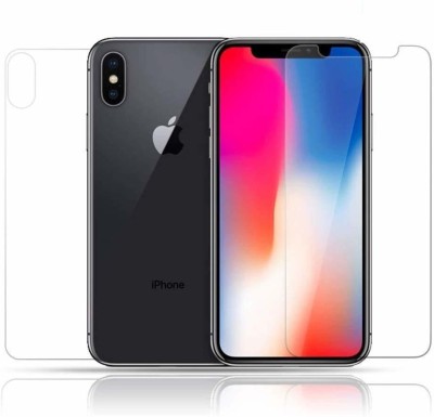 SOLIVAGANT Front and Back Tempered Glass for Apple iPhone X(Pack of 2)