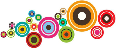 Wallzone 110 cm Abstract Removable Sticker(Pack of 1)