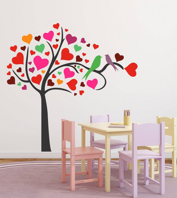 Wallzone 100 cm Colorfull Tree Removable Sticker(Pack of 1)