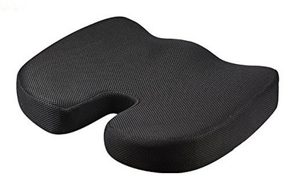 BK 10 IMPORT & EXPORT Orthopedic Memory Foam Gel Coccyx Seat Cushion Back / Lumbar Support(Black)