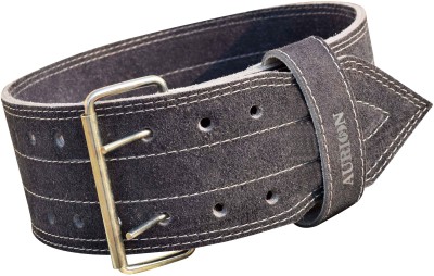 Aurion by 10Club Genuine Leather Weight Lifting Belt Stabilizing Lower Back Support Weight Lifting Belt(Grey)