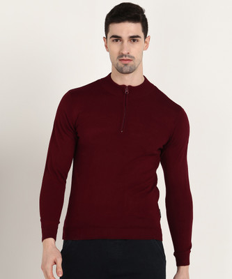 van-heusen-sport-solid-crew-neck-casual-men-maroon-sweater
