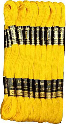 ANCHOR YELLOW Thread(8 m Pack of10)