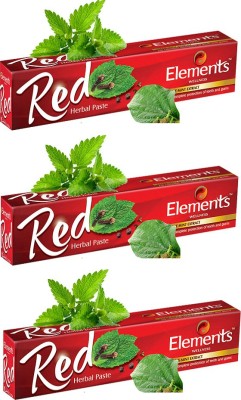 Element Red Herbal Toothpaste 150 gms (Combo of 3) Toothpaste(450 g, Pack of 3)