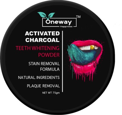 Oneway Happiness Activated Charcoal Teeth Whitening Powder (75gm)(75 g)