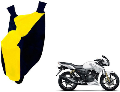 WolkomHome Two Wheeler Cover for TVS(Apache RTR 180, Blue, Yellow)