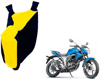 WolkomHome Two Wheeler Cover for Suzuki(Gixxer, Blue, Yellow)