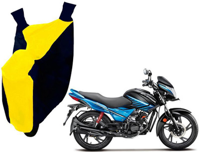 WolkomHome Two Wheeler Cover for Hero(Glamour, Blue, Yellow)