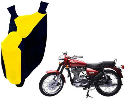 WolkomHome Two Wheeler Cover for Royal Enfield(Electra Delux, Blue, Yellow)