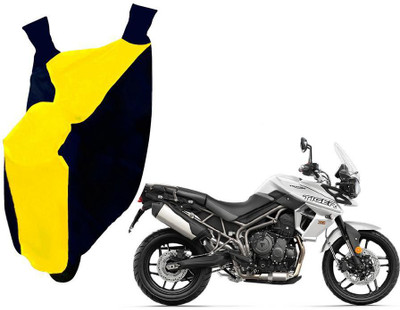 WolkomHome Two Wheeler Cover for Triumph(Tiger 800 XR, Blue, Yellow)