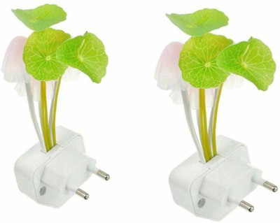SAISWAR Mushroom Shape Automatic Sensor LED Color Changing Light Night Lamp Pack Of 2 Night Lamp(10 cm, Multicolor)