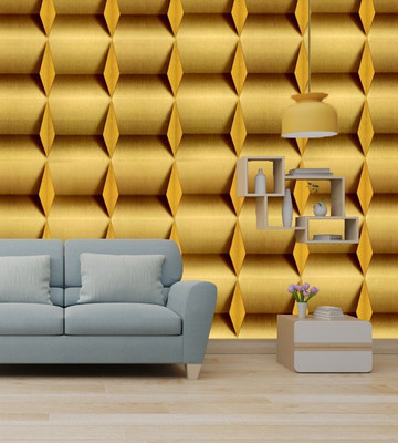 PERFECT DECOR Abstract Gold Wallpaper(1000 cm x 53 cm)