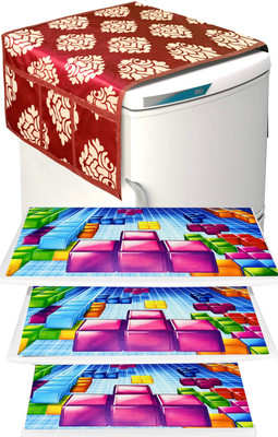 LooMantha Refrigerator  Cover(Width: 55 cm, Multicolor)