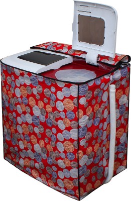 LITHARA Semi-Automatic Washing Machine  Cover(Width: 82.55 cm, Red, Grey)