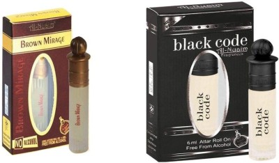 Al Nuaim Black Code & Brown mirage Herbal Attar(Floral)