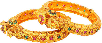 Voylla Brass Gold-plated Bangle(Pack of 2)