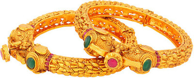 Voylla Brass Gold-plated Bangle(Pack of 2)