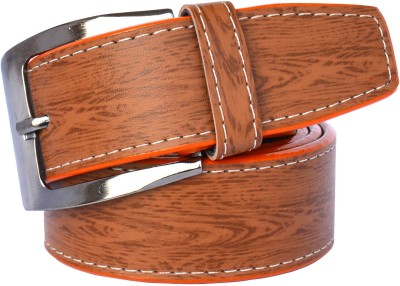 LOOPA Men Formal Tan Synthetic Belt