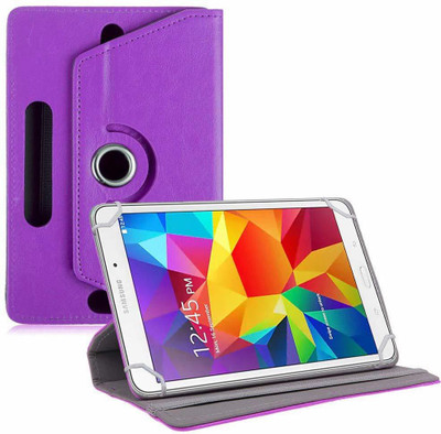 TGK Book Cover for Samsung Galaxy Tab 4 SM-T337 8 inch Tablet | Rotating Leather Stand Case(Purple, Cases with Holder)