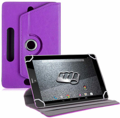 TGK Book Cover for Micromax Canvas Tab P666 Tablet 8 inch(Purple, Cases with Holder)