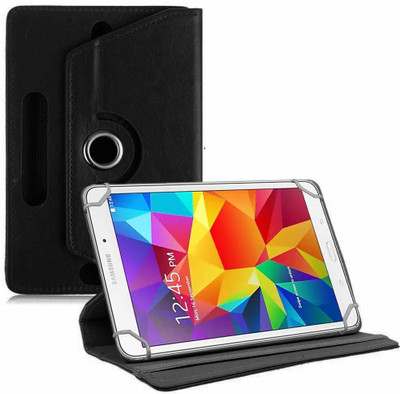 TGK Book Cover for Samsung Galaxy Tab 4 SM-T337 8 inch Tablet | Rotating Leather Stand Case(Black, Cases with Holder)