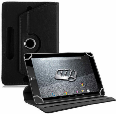 TGK Book Cover for Micromax Canvas Tab P666 Tablet 8 inch(Black, Cases with Holder)