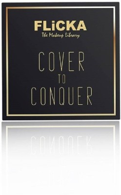 Flicka Cover To Conquer Compact Powder For Velvet Matte Finish, 03 Caramel, 9g Compact(Caramel, 5 g)