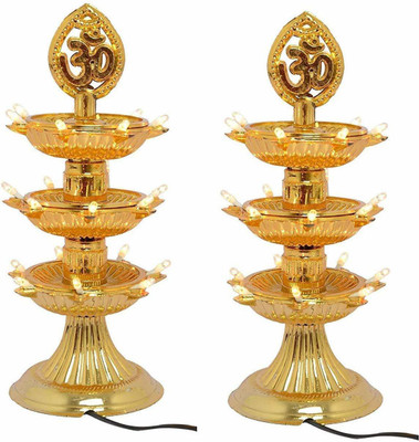 Skd Plastic (Pack of 2) Table Diya(Height: 8 inch)