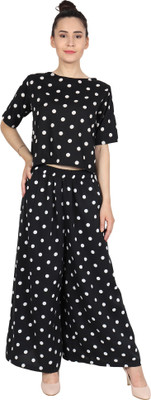 Aniyank Women Crop Top Palazzo Set