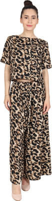 Aniyank Women Crop Top Palazzo Set