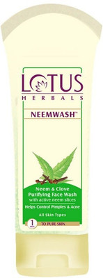 LOTUS Herbals NEEMWASH Neem & Clove Ultra-Purifying  with Active Neem Slices_ Face Wash(150)
