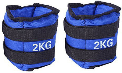 Laddi Sports BEST QUALITY ANKLE WEIGHT FOR WRIST & LEGS PAIR OF 2KG Black, Blue Ankle & Wrist Weight(4 kg)