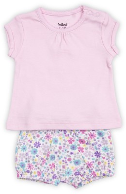 milou Girls Casual Top Shorts(Pink)