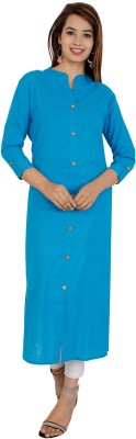 Toofan Women Solid Straight Kurta(Light Blue)