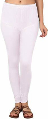 RADHEY Churidar  Ethnic Wear Legging(White, Solid)