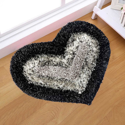 aradhaya White Polyester Runner(2 ft,  X 2 ft, Abstract)
