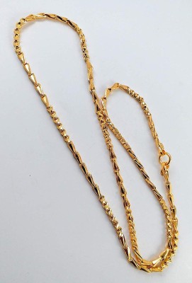AFJ GOLD One Gram Micro Gold Plated Traditional Trendy Designer Fashion Jewellery Chain Gold-plated Plated Copper Chain