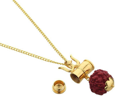 MOKSHA SHIV SHAKTI KAWACH PENDANT WITH RUDRAKSHA Brass Brass Pendant