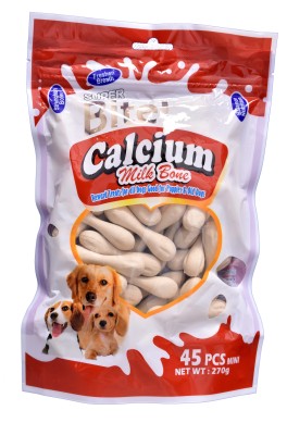 Super Bite Super Bite Calcium Milk Bone - 45 Pieces Milk Dog Chew (270 g, Pack of 1) Milk Dog Chew(270 g, Pack of 1)