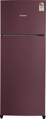 Bosch 330 L Frost Free Double Door 3 Star (2019) Refrigerator(Black Glass, KDN42VB30I)