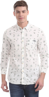 AEROPOSTALE Men Printed Casual White Shirt AEROPOSTALE Men Printed Casual White Shirt